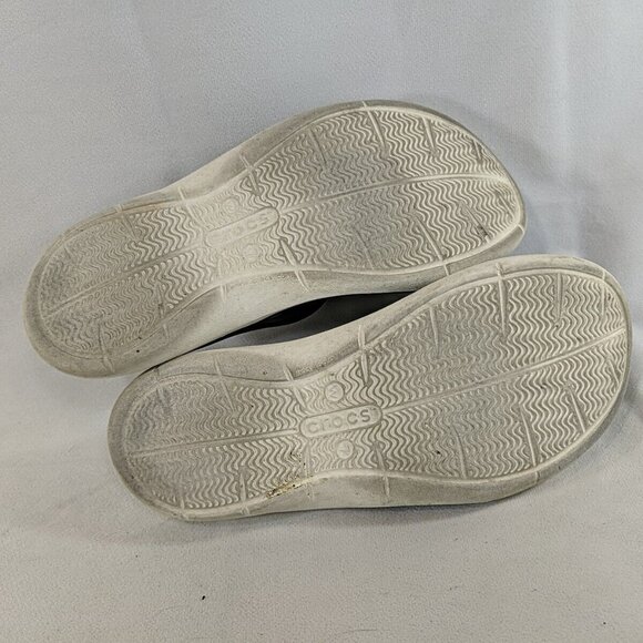 Crocs Swiftwater Sandals Women's US 7 Black White Iconic Comfort Strappy 203998 - Picture 6 of 11